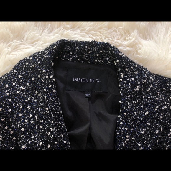 OPEN TO OFFERS Lafayette 148 Marbled Tweed Blazer - Picture 3 of 3